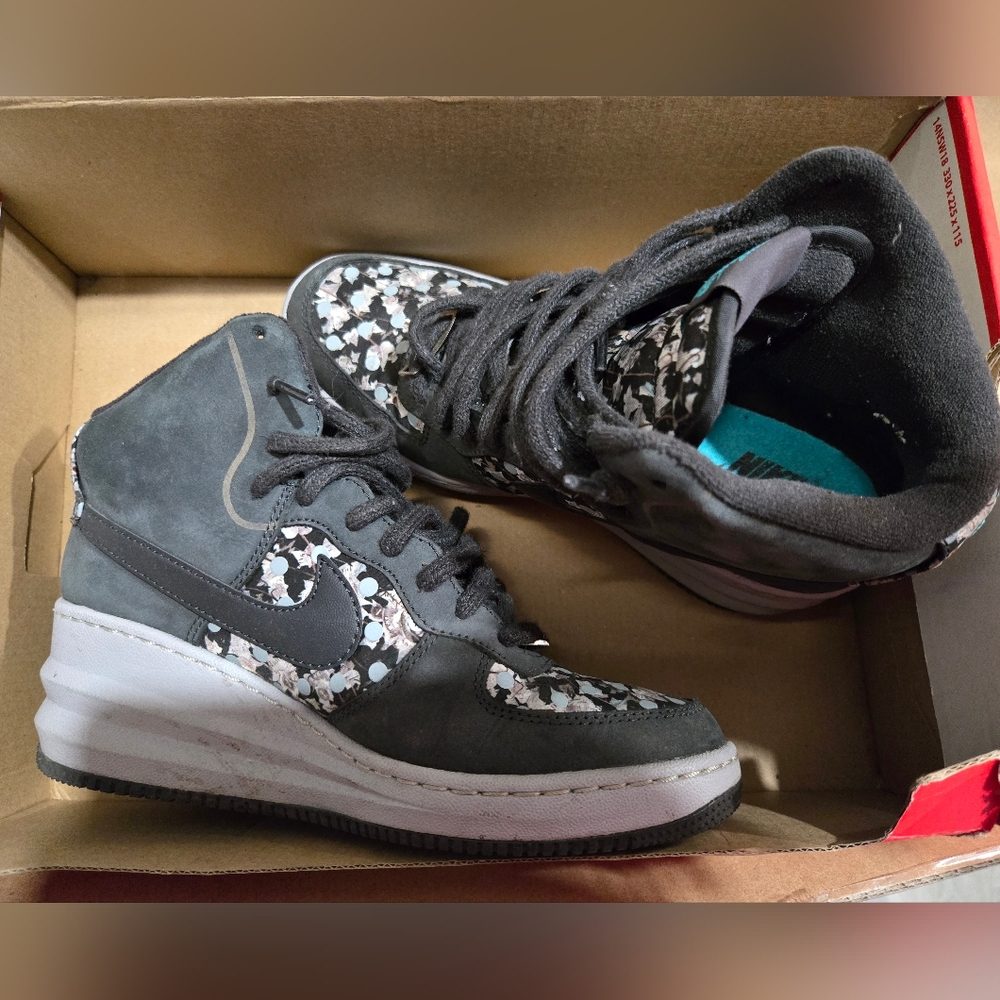 Women's NIKE Lunar Force 1 Sky High Dark Ash Shoes 706664-200 Size 7 US no strap